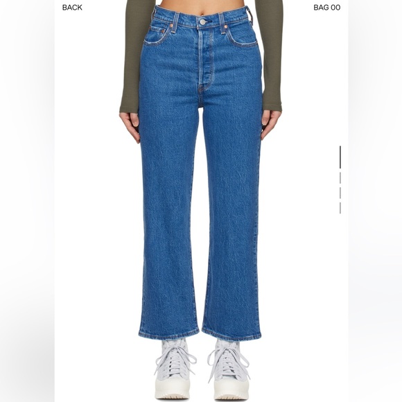 Levi’s Indigo Ribcage Jeans - Picture 1 of 4
